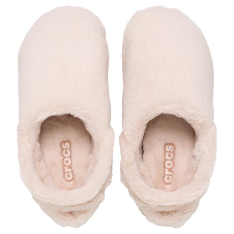 Crocs Простые и удобные универсальные шлепанцы с перемычкой для женщин, бежевые