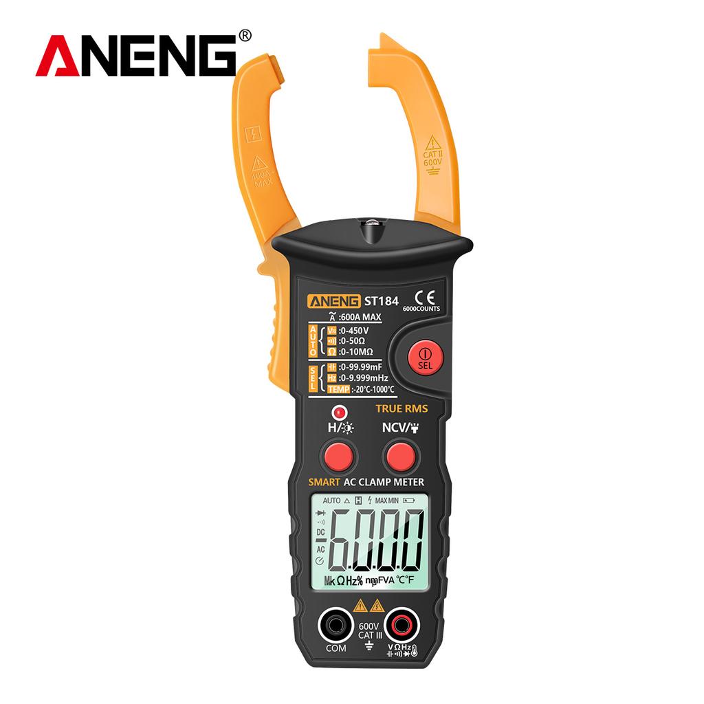 Aneng Цифровой мультиметр True RMS, клещи, детектор напряжения постоянного/переменного тока, амперметр переменного тока с омом
