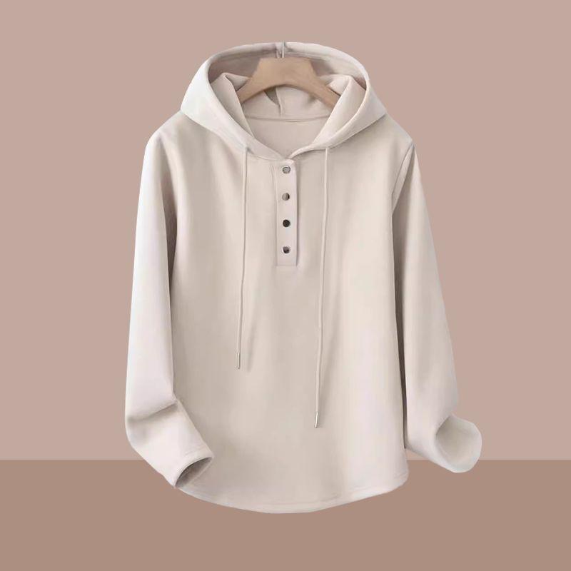 Шикарный свободный свитер с капюшоном для женщин на раннюю весну - модный короткий стиль