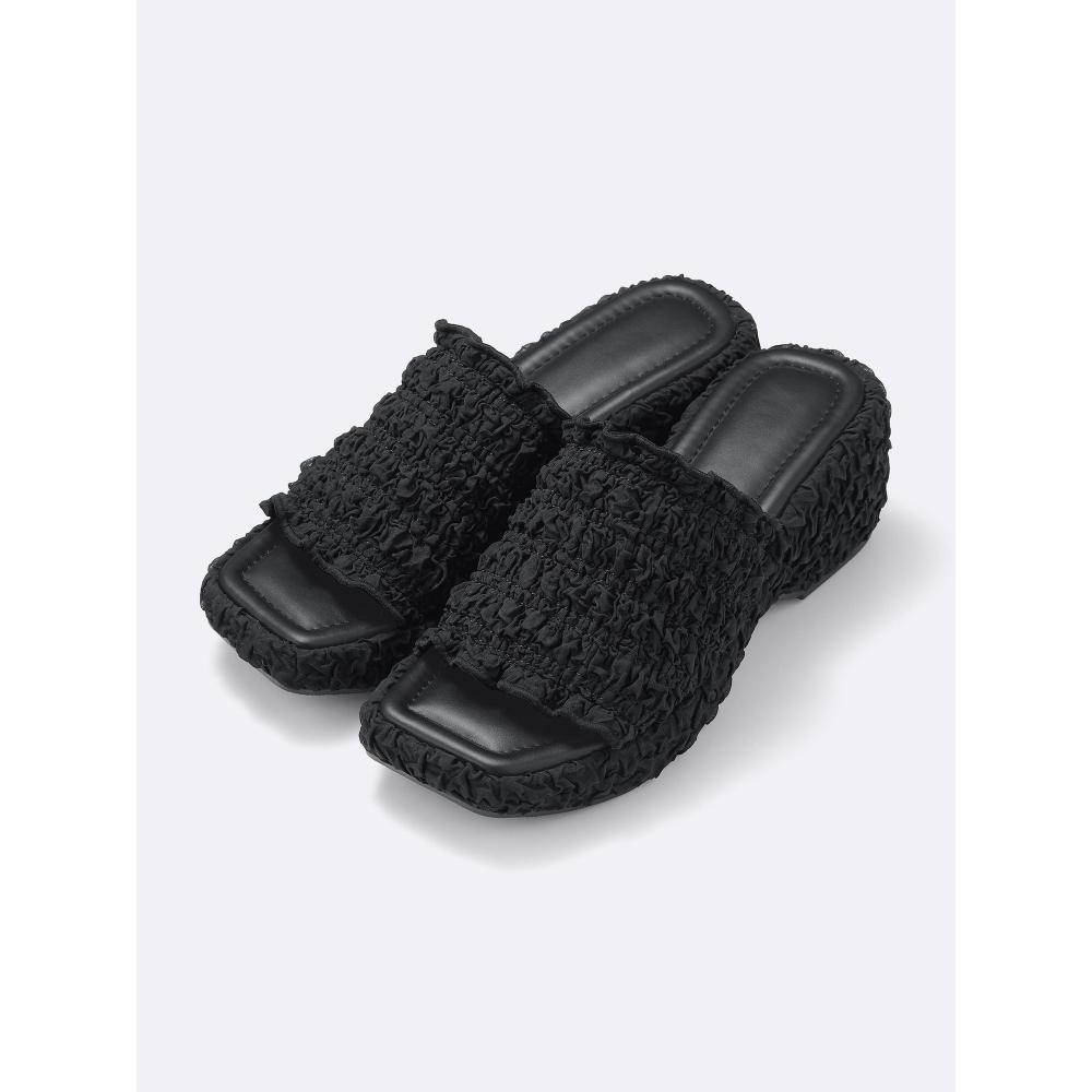 GU by Uniqlo Мюли на платформе с присборенной платформой