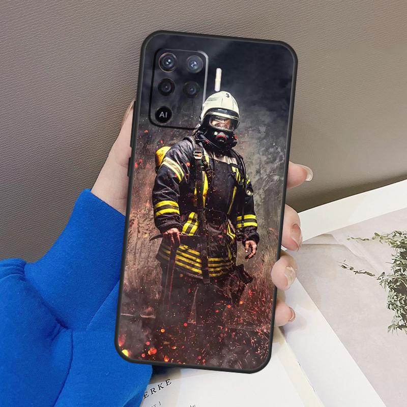 Чехол для телефона Пожарный Герой Пожарный Для Oppo A5 Pro A15 A17 A57 A77 A18 A38 A58 A78 A98 A94 A74 A54 A16 A76 A96 A40 A60 A80