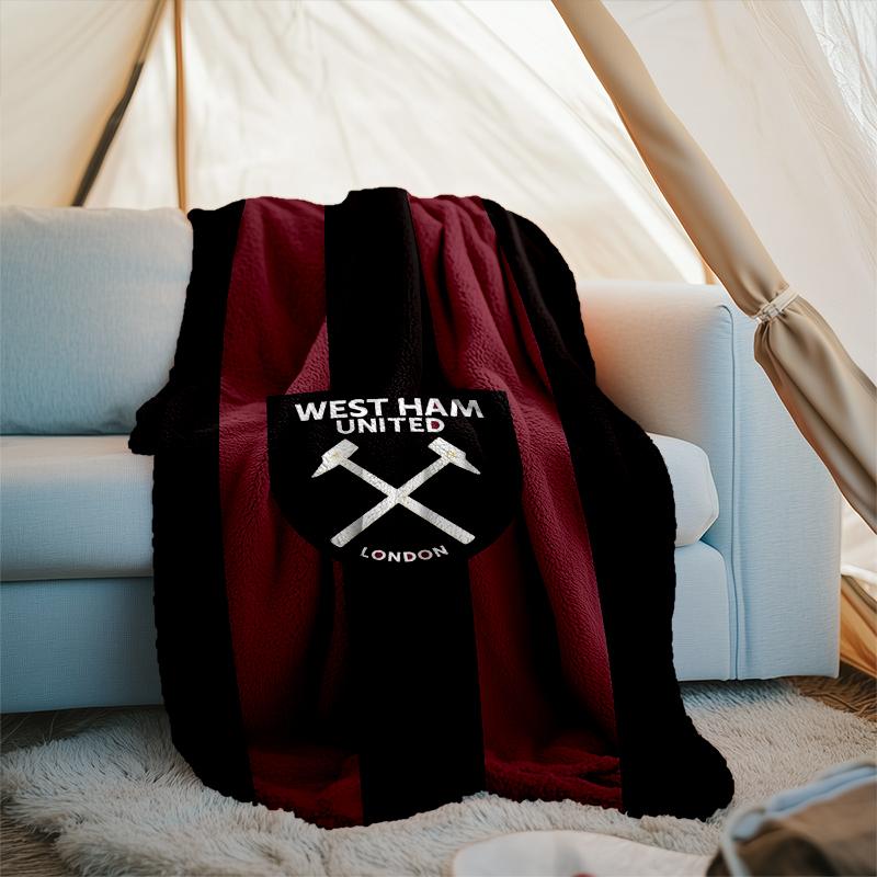 1PC West Football Printed Soft Flannel Blanket Throw for Adult Bedroom Living Room Sofa Camping Travel Fan gifts Christmas Gifts
