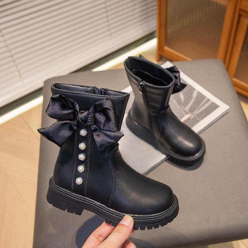Весна и осень Новые детские ботинки Одинарные короткие ботинки