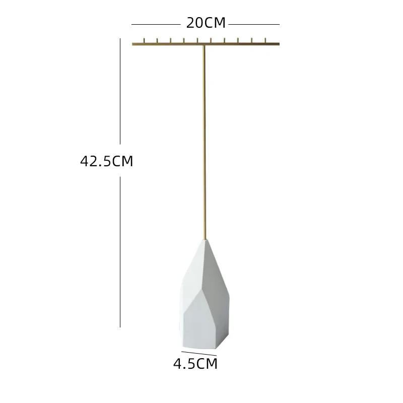 Подставка для украшений, белая гипсовая Т-образная подставка для серег, колец, с украшениями, дисплей для украшений, фотоаксессуары