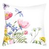 Fashionable Spring Flower Spring Elements Pillow Cover Linen Flower Cushion Pillow Cover