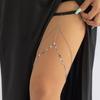 Accessories, Sexy Stretch Chain Geometric Body Chain, Simple Double Sequined Fringed Thigh Chain for Women