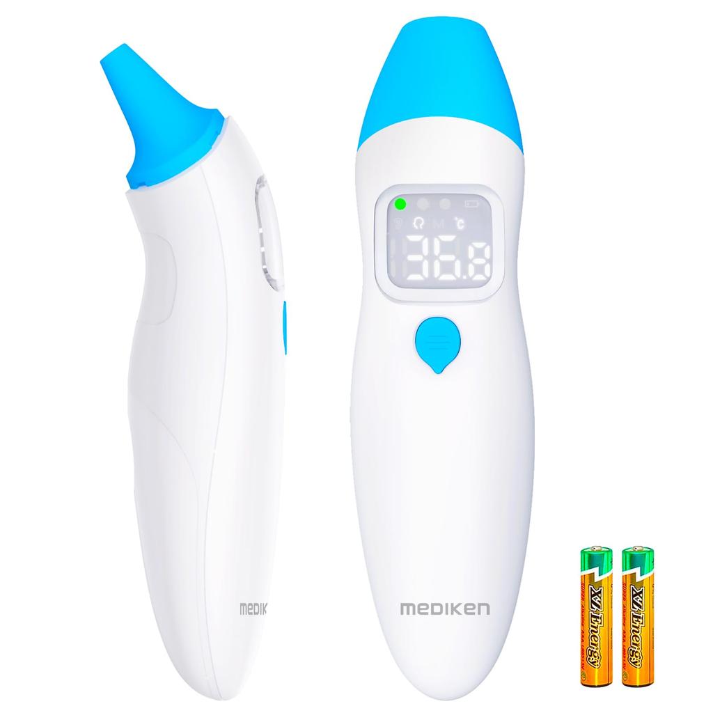 MEDIKEN 1 Second Small Can Record 32 White Non-contact Thermometer, Measurement, One-Touch Type, Size, Times,