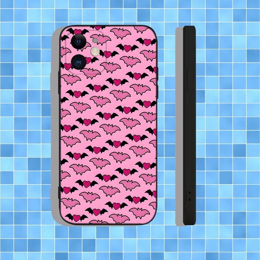 Любовь Черный И Милый Эмо Готический Чехол Для Телефона Для iPhone 16,15,14,13,12,11,Pro,Max,Plus,X,XS,XR,SE,8,7,Mini,Мягкий Силиконовый Черный Чехол
