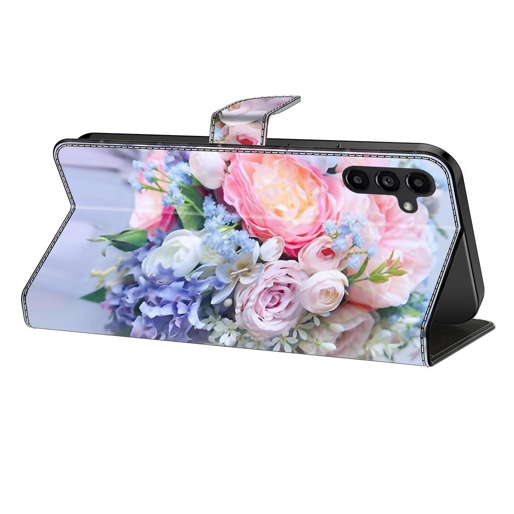 Чехол-кошелек с держателем для карт, чехол из искусственной кожи с цветочным принтом, подставка, ремешок на запястье, противоударный чехол для Nokia 5.3, Nokia G22, Nokia G60, Nokia G21/G11, Nokia G300.