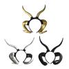Long Sheep Horn Headband for Halloween Costume Hairhoop Party Props Headpiece Stage Headdress Anime Dress Up Accessories