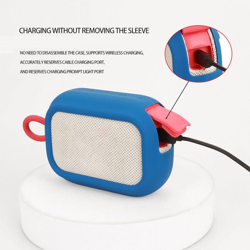 Shockproof Carrying Case Silicone Bluetooth Speaker Sleeve for SoundCore Select 4 Go Travel