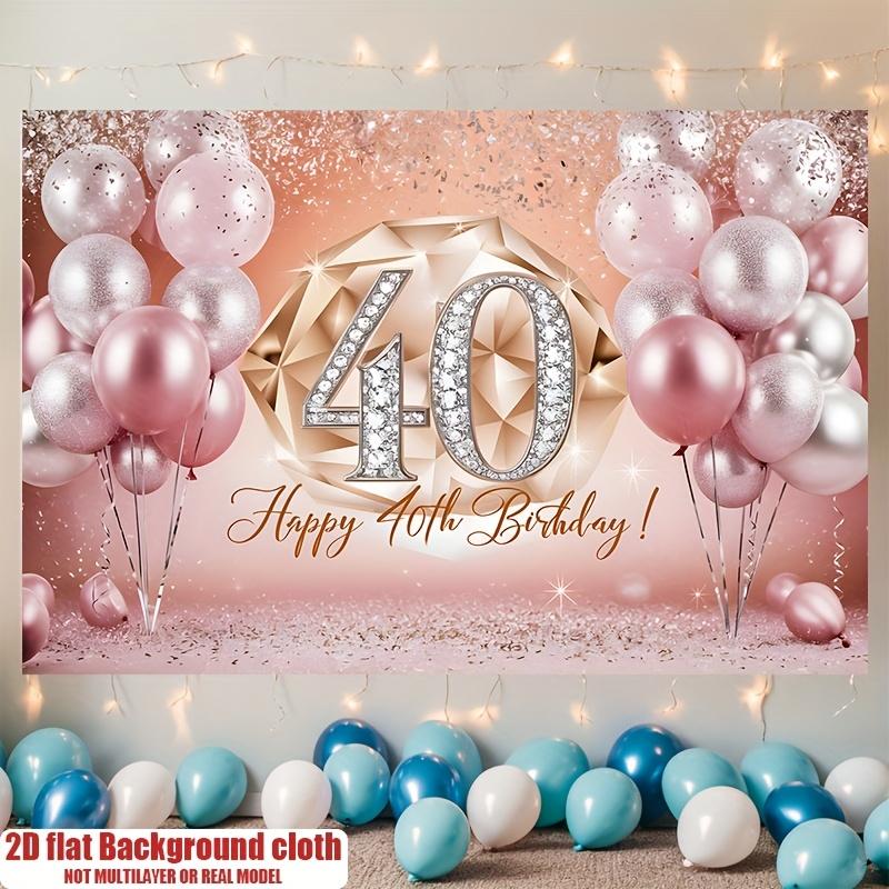 2D plane background decoration photos for a 40th birthday party polyester banner decorations