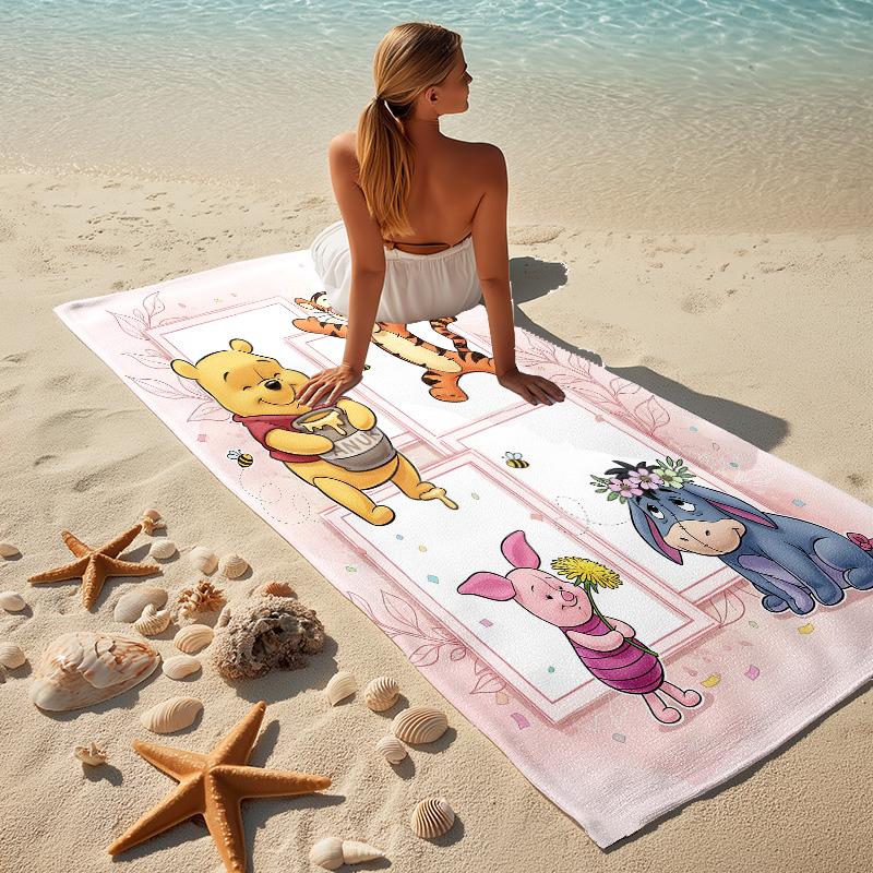 Winnie Pooh Friends Stylish Digital Printing Beach Towel Quickdrying Absorbent Blanket For Beach Pool Gym Travel Christmas Gift C922230