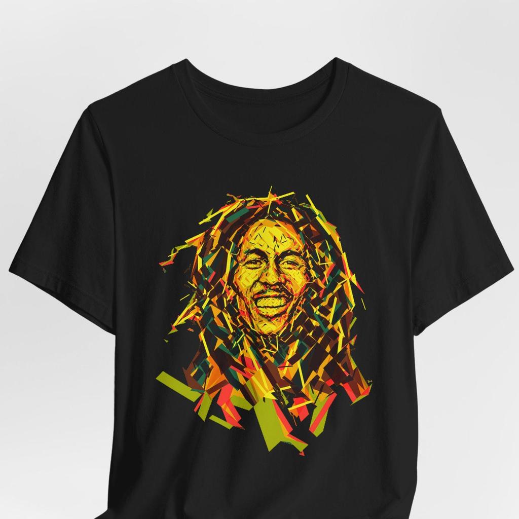 Bob Marley Rasta Graphic Tee, Reggae Music Fan Apparel, Jamaica Legend Portrait Shirt