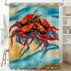 Яркая шторка для душа с принтом краба, водонепроницаемый домашний декор для ванных комнат (Размер72x84 дюйма)