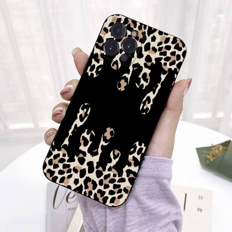 FHNBLJ Модный чехол для телефона с леопардовым принтом для iPhone 14 11 12 13 Mini Pro Max 8 7 6 6S Plus X SE 2020 XR XS Funda Case