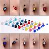 1Pcs Crystal Ball Belly Button Rings Stainless Steel Zircon Navel Piercing Belly