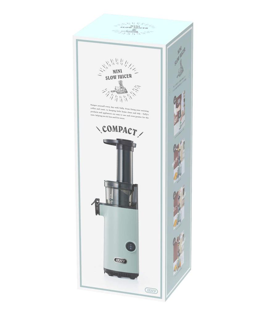Mini Slow Juicer Small Compact Fruit Vegetable Vitamin Health Habits Keep Freshness Fresh Juice Retro [Toffy] K-BD4 (Pale Aqua) K-BD4-PA