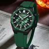 Luxury Man Wristwatch Sport Chronograph Waterproof Luminous Date Watches for Men Casual Quartz Silicone Men Watch