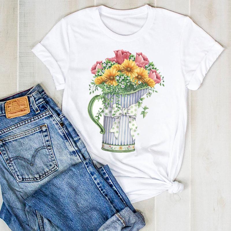 Womens Tshirt Summer Butterfly Cute Fashion 90S Print Ladies Tee Female Top Shirt Clothes Graphic Lady Tops Clothing