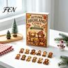 Christmas Tree Hanging Pendant 2026 Highland Cow Advent Calendar, 24 Day Countdown Calendar with 2D Acrylic Collectible Unique Home Accents