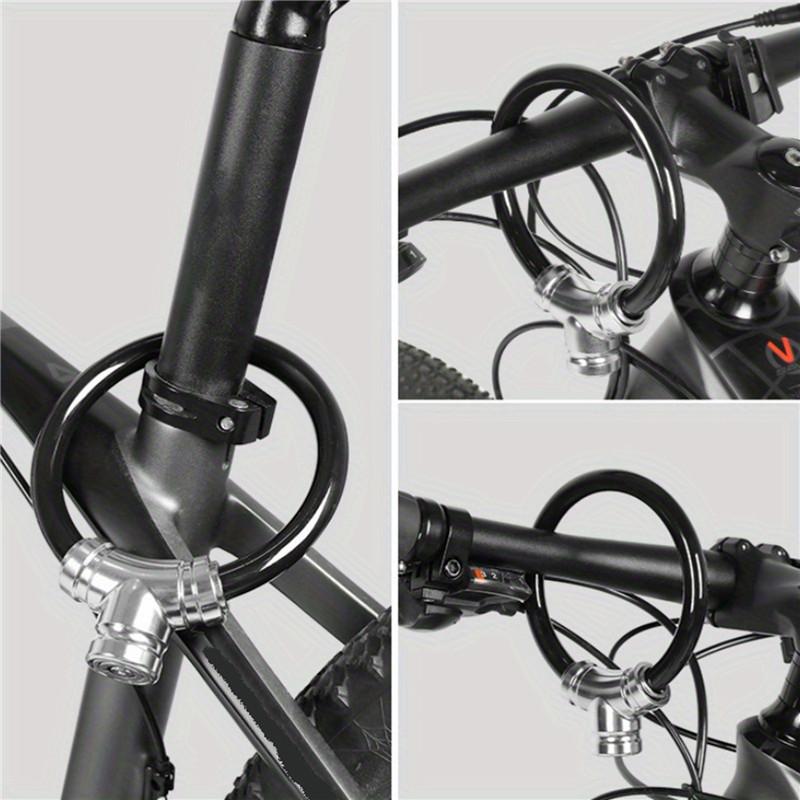 Bicycle Cable Ring Lock For Outdoor Cycing Anti-theft Zinc Alloy Lock Core Portable Security Cable Lock With 2 Key