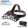 USB Rechargeable Headlamp High Lumen Bright Head Lamp with 8 LED Headlight 4 Mode IPX4 Waterproof Head Flashlight Head Light