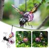 Solar Iron Insect Statue With LED Fairy Light Outdoor Waterproof Hanging Tree Ornament For Fence Yard Courtyard Garden Art Decor