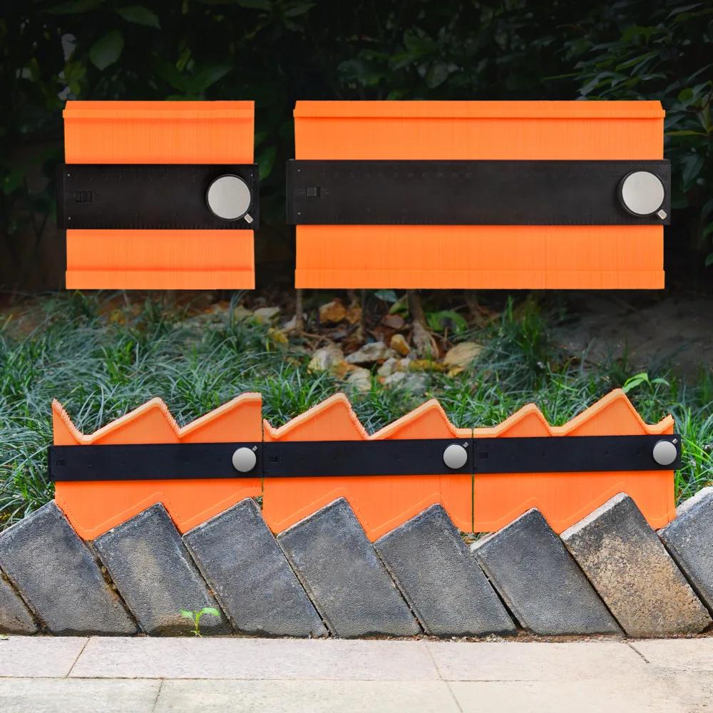 Многофункциональный контурный шаблон 5 и 10 дюймов Инструмент для измерения неправильных форм Копировальный профильный шаблон для деревообработки, камнеобработки, автомобильной промышленности