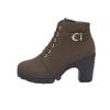 Autumn and Winter New High-heeled Women's Boots Cross-strap Short Boots Thick-heeled Martin Boots and Bare Boots