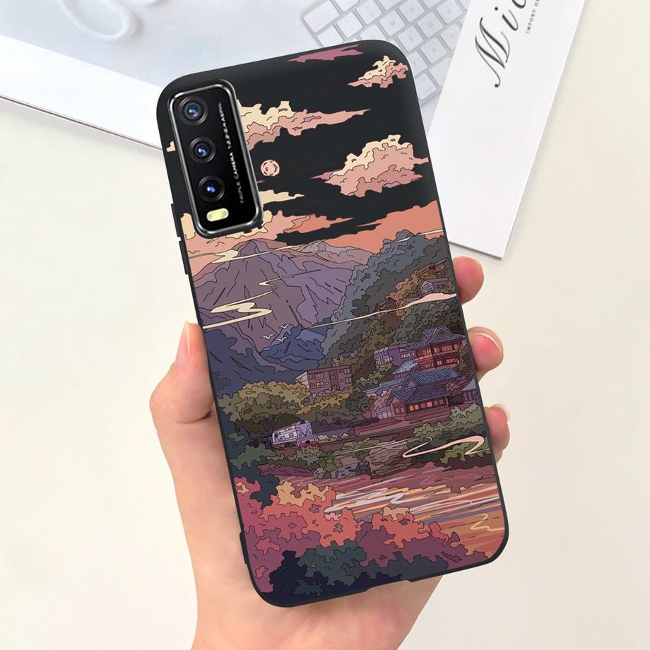 Чехол для Vivo V2027 V2027 Vivo Y11s Y12s Y20i Y20 Чехол для телефона Мягкий Матовый Жидкий Силикон Ударопрочный Бампер Стильный Модный