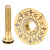 Bike Headset Cover Alloy 28.6mm Front Fork Stem Top Cap for Mountain Road Bike Totem Pattern Gold