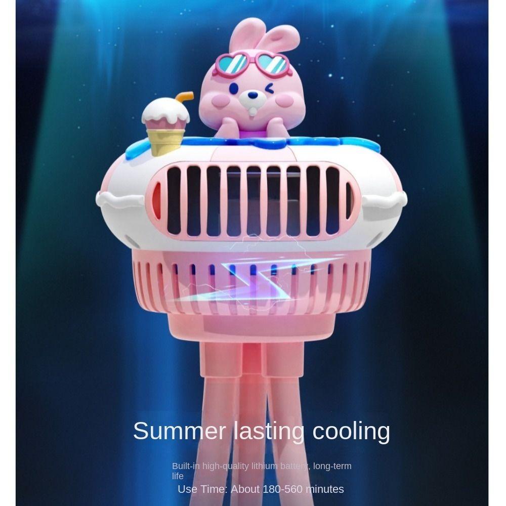 USB Rechargeable Portable Baby Stroller Fan Octopus Handheld Electric Fan  Kids Pram