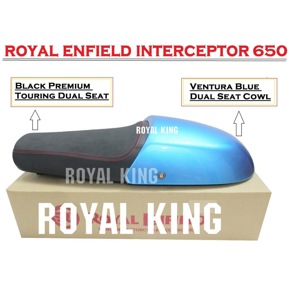 Royal Enfield Interceptor 650 Premium Touring Dual Seat With Blue Cowl