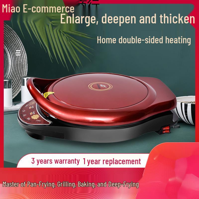 Multi-Functional Electric Griddle: Double-Sided Heating for Frying, Grilling & Pancakes, Large, Deepened, Automatic