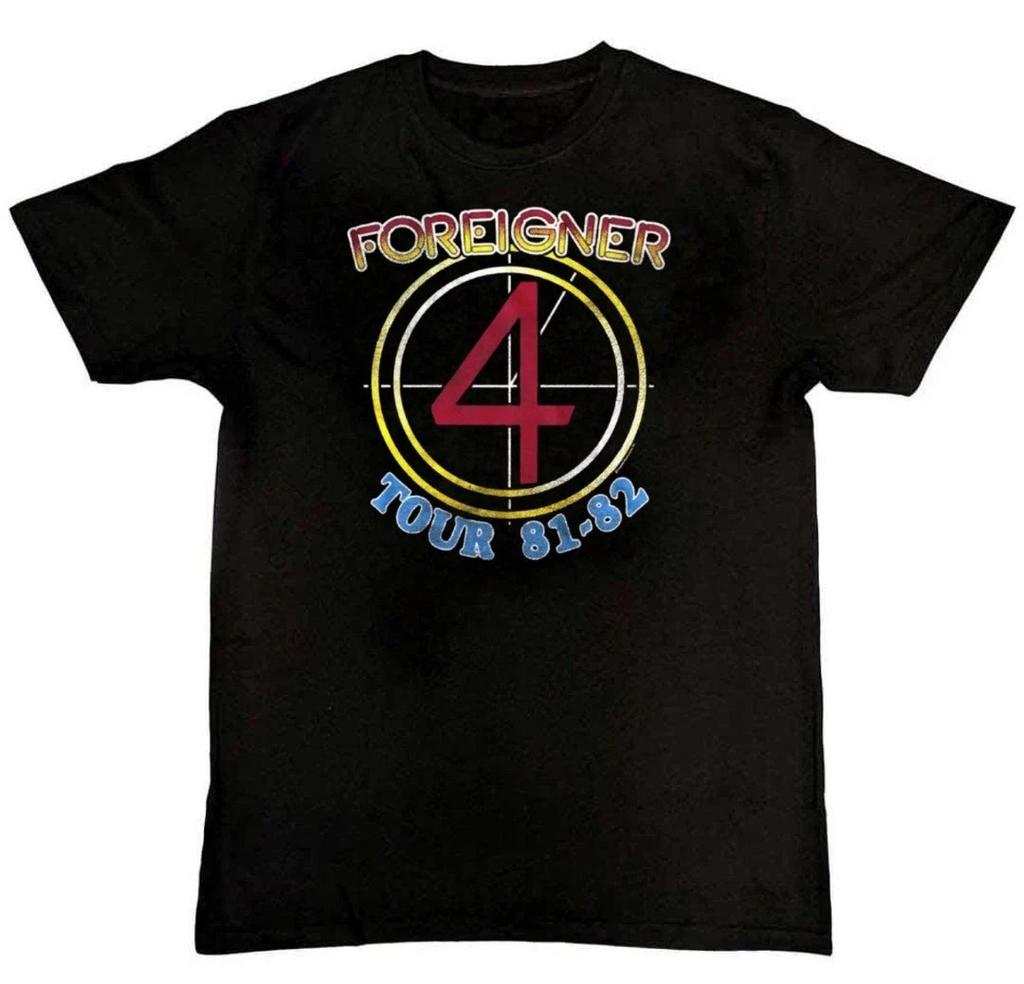 Foreigner 4 Tour 1981-82 Graphic Print Mens Unisex 100% Cotton T-shirt Mens Tees Top