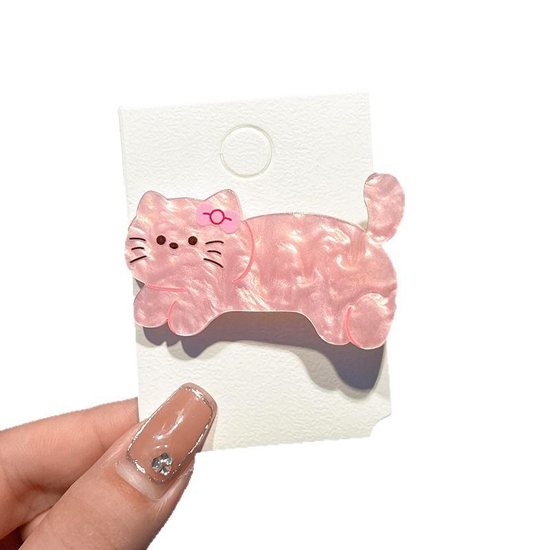 Sweet And Cute Cartoon Puppy Hairpin Female Forehead Side Bangs Clip Broken Hair Duck Bill Clip Headdress Children'S Hairpin