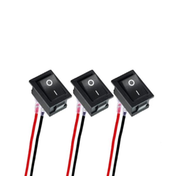 Круглый/Квадратный Тумблер ВКЛ/ВЫКЛ SPST 2-контактный с проводами DC12V-24V Электрический переключатель для Автомобилей, Лодок, Домов на Колесах
