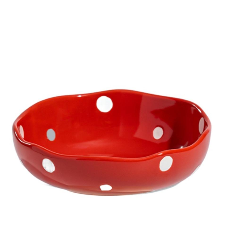 Cute Mushroom Cat Bowl Ceramic Pet Drinking Feeder Dog Food Feeding Basin Neck Protection