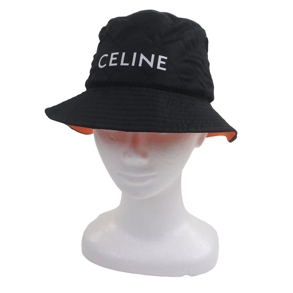 Отличная шляпа CELINE Черно-оранжевая Нейлон мужская M 2AUB0930C Б/у