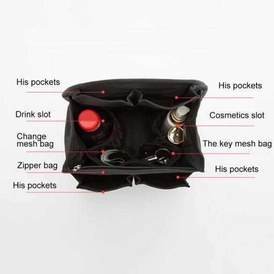 Multi Pocket Laptop Backpack Insert Organizer Shoulder Bags Tote Liner Storage