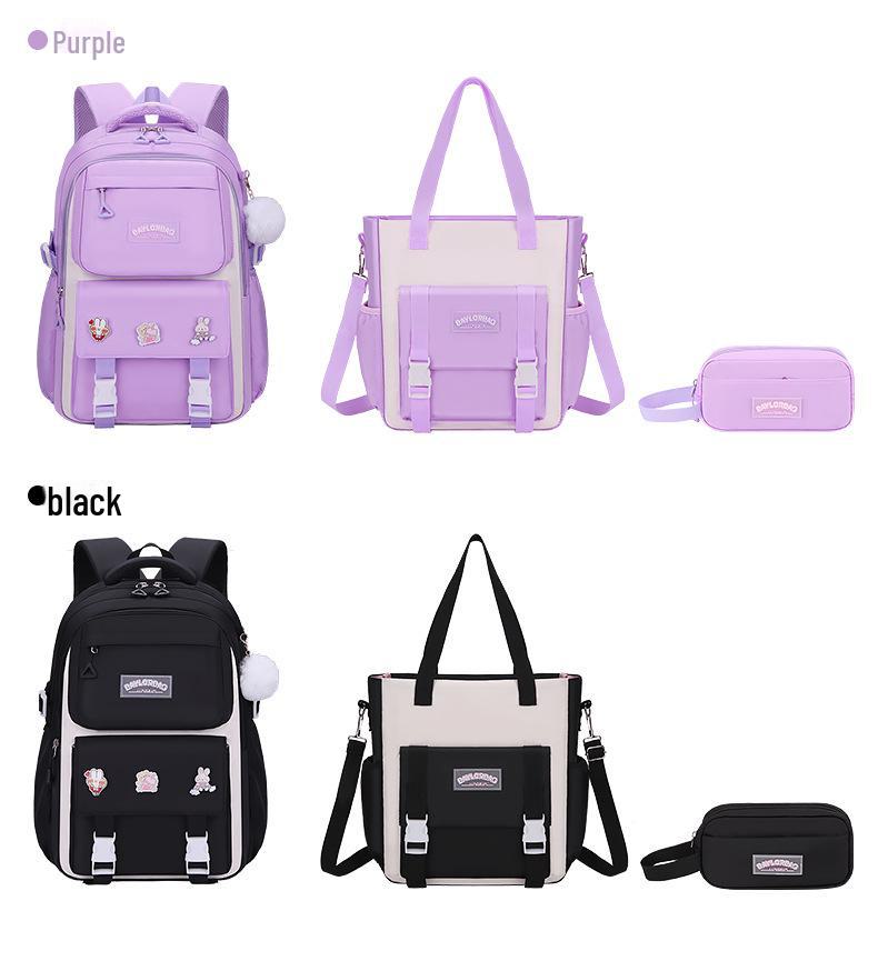 Легкий, водонепроницаемый рюкзак для девочек: Защита позвоночника, большой вместимости, для учеников начальной и средней школы, 3–6 классы.