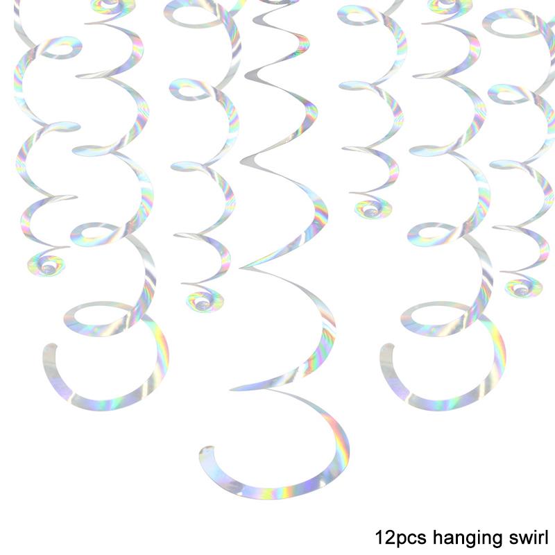 Единороговая вечеринка С днем рождения Бумажный баннер Подвесная гирлянда Флаг Единороговая тема Дети 1-й день рождения Украшения для вечеринки Baby Shower