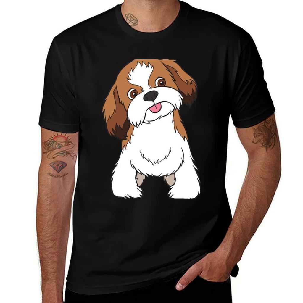 Shih Tzu Tshirt Minimalist Graphic Tee Shirt