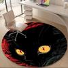 1pc Black Cat Eyes Office Round Area Rug, Indoor Mat Suitable ForOffice, Under Office Chairs Bedroom Living Room Home Decor, Room Deco u62