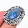 Natural Lapis Lazuli Gemstone 925 Sterling Silver Jewelry Ring Size 8 V6g52