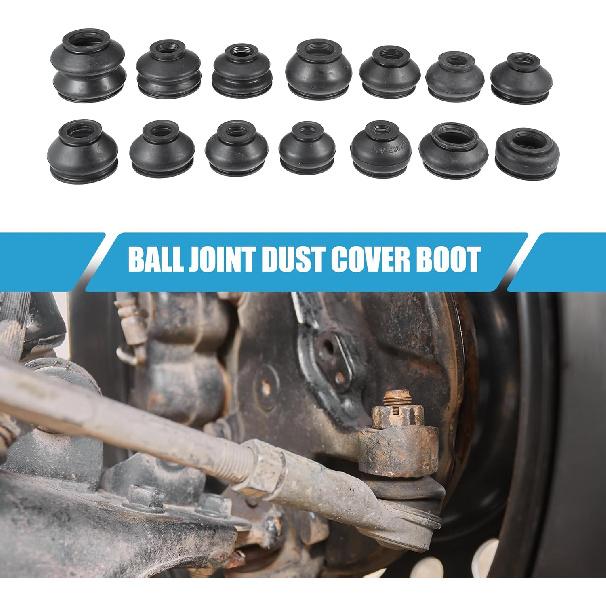 Universal Car Turn to Rod Arm Ball Joint Head Dust Protection Car Suspension Steering Parts Rubber Black