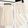 Dimanaf 2025 Plus Size Summer Elastic Long Skirts High Waist Casual Women Loose Skirt Pleated Fashion Vintage Maxi