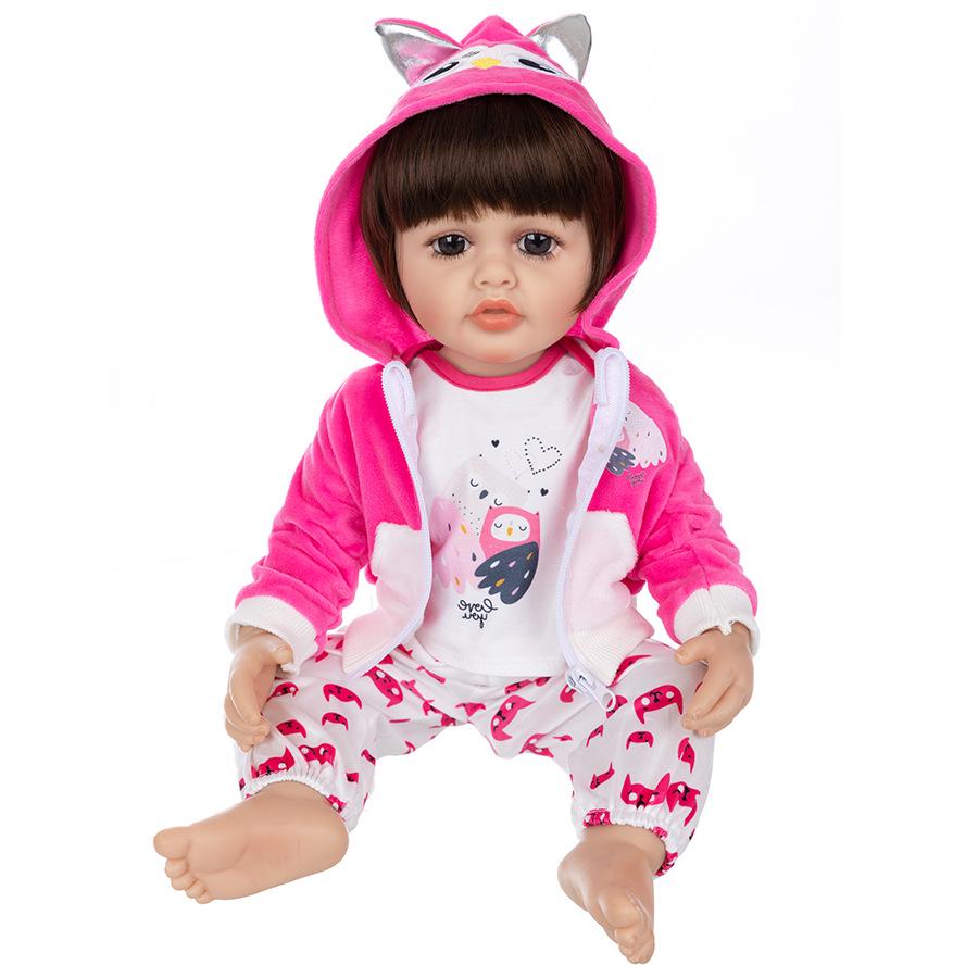 22-Inch Reborn Doll Clothes - Animal Cartoon Series Baby Soft Glue Outfit (55CM)