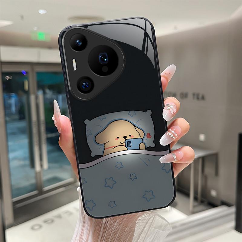 Для Huawei Pura 70 Pro Plus P60 P40 Lite Pro Nova 7i 6 SE Закаленное Стекло Чехол для Телефона Защита Крутой Дракон Тигр Жесткая Задняя Крышка